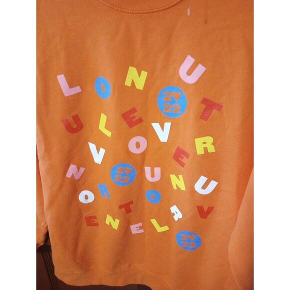Harry Styles 2022 Love On Tour “Love Soup” Sweatshirt Womens XL Orange Crewneck - Picture 3 of 7